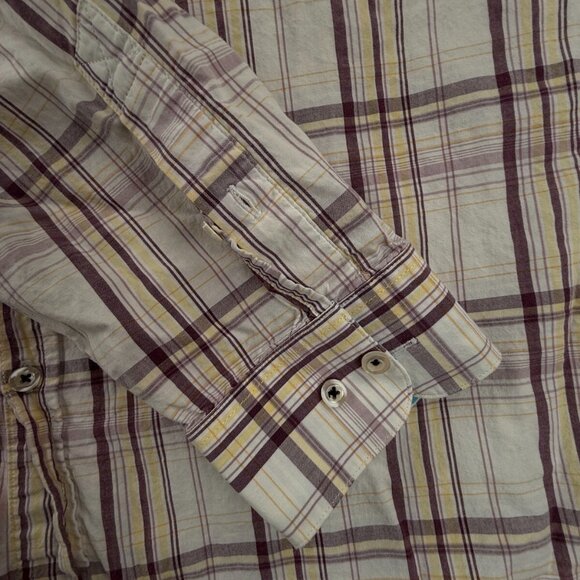 Nat Nast Men Button Up Shirt Long Sleeve American Fit XL Plaid Colorful Cotton - Picture 11 of 13